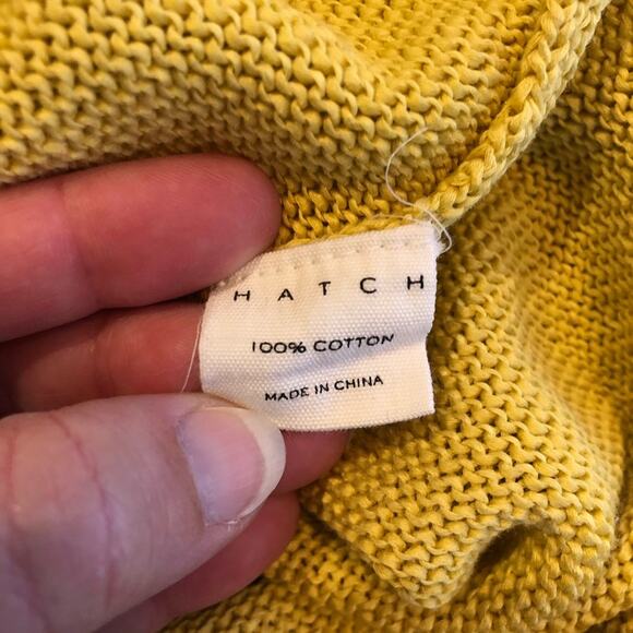 Hatch Alison gold yellow mixed knit midi sweater dress size 1 or Small - Picture 11 of 16